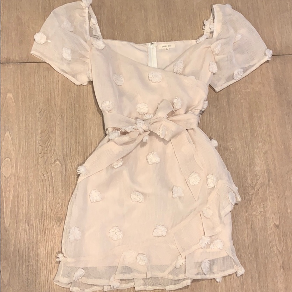 Unique pom Pom cocktail dress